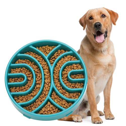 Whippy Slow Feeder Dog Maze Bowl - Anti-Choking, Anti-Slip Interactive Puzzle Feeder for Large Dogs, Green - color: green