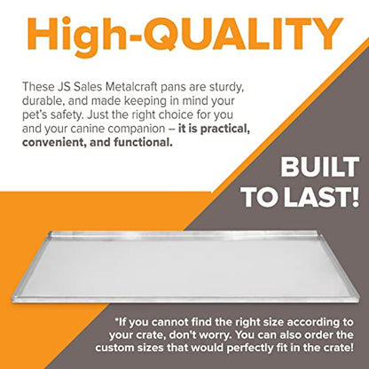 Pinnacle Systems (Galvanized, 29.25" L X 20.5" W X 1" Frisco Metal Replacement Crate Tray for Heavy Duty Single and Double Door Dog Crate Chew Proof Crack Proof Multipurpose Tray - size: 29.25"L x 20.5"W x 1"H