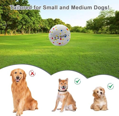MEKAPLE Dog Toy Balls, 2.2 Inch Mini Durable Rubber Chewing Ball, Lightweight Interactive Fetch Ball for Small & Medium Dogs, Teeth Cleaning & Stress Relief Pet Toy 6 Pack - color: Multi Color Ball