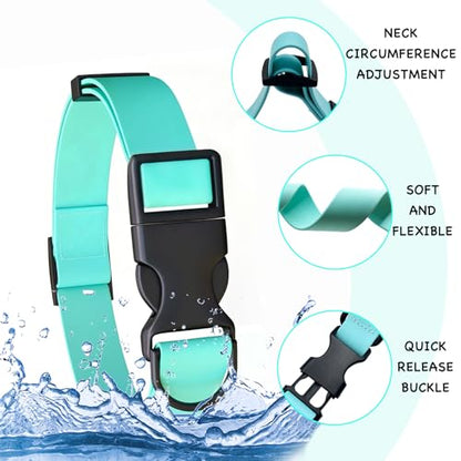 Waterproof Dog Collar Durable and Easy to Clean Rubber Dog Collars Odor-Proof Fits Small Medium Large Dogs (Mint Green, Small (9.5-14.2” Neck)) - color: Mint green, size: Small (9.5 -14.2” Neck)