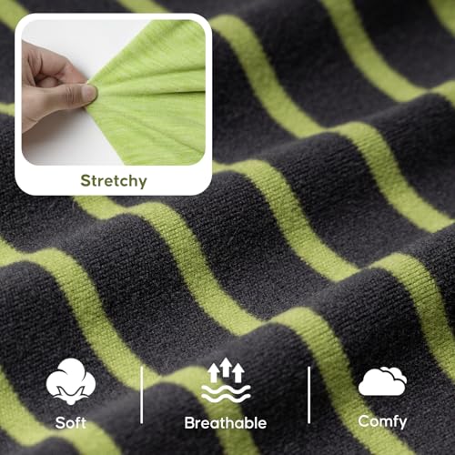 KYEESE 2Pack Dog Sweater, Soft Pet Sweatshirt Stretchy Pullover Dog Sweater for Small Dogs Boy Girl, Lightweight Fleece Pet Shirt Clothes with Sleeves, S - color: 04# 2Pack(Green+Stripe), size: Small (4-8lbs)