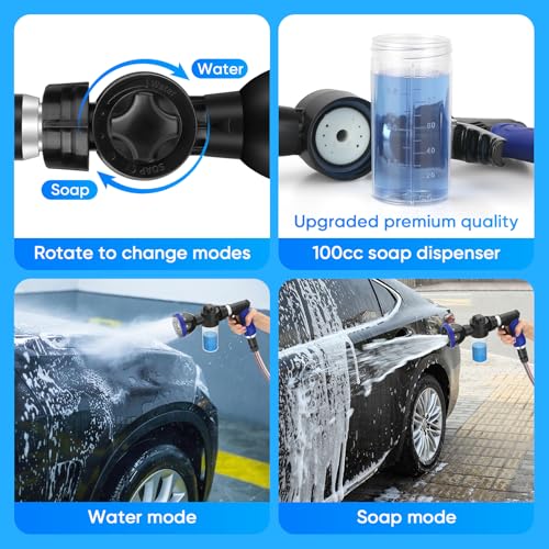 Dog Shower Attachment Water Hose Nozzle Sprayer Set with Metal 3-Way Diverter & 6.6 Ft Long Hose, Tub Faucet for Shower Arm Easy Faucet Pup Pet Bathing Sprayer Washer Kit - style: Dog Shower Attachment
