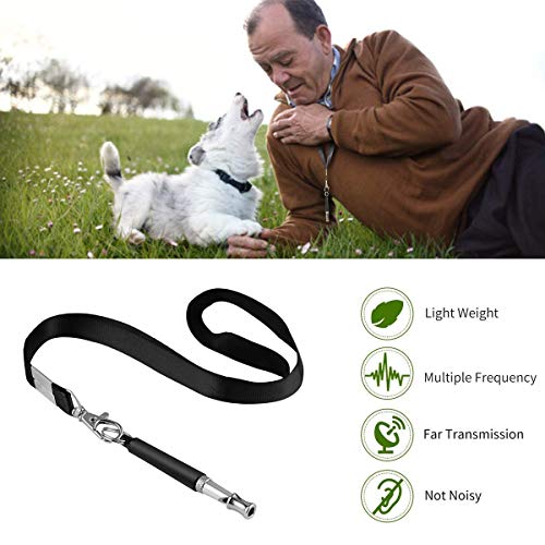 Dog Whistle - Stop Barking Neighbors Dog, Ultra-Wide Frequency Ultrasonic Silent Dog Whistle for Dog, 2 Pack Professional Recall Dog Training Whistles