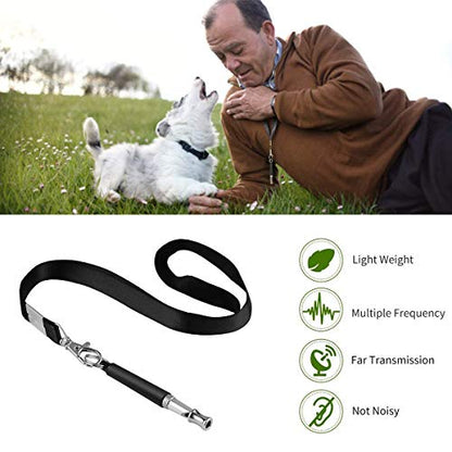 Dog Whistle - Stop Barking Neighbors Dog, Ultra-Wide Frequency Ultrasonic Silent Dog Whistle for Dog, 2 Pack Professional Recall Dog Training Whistles