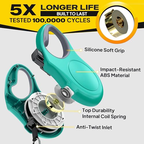 Fida Retractable Dog Leash X-Small Breed, 10 ft Durable Pet Walking Leash for Extra Small Dogs/Cats/Small Animals up to 18 lbs, 360° Tangle Free, Teel - color: Teel, size: X-Small