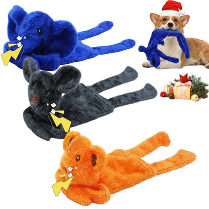 3 Pack No Stuffing Dog Toys, Dog Squeaky Toy to Keep Them Busy, Interactive Crinkle Puppy Toy for Boredom, Christmas Thanksgiving Gift for Small, Medium Dogs