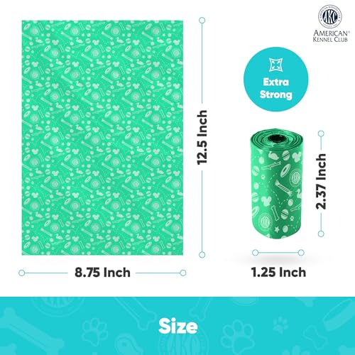 AKC Dog Poop Bags - Leak Proof Pet Waste Bags - 16 Refill Rolls - Lavender Scent - 240 Count (Toy Print) - color: 240 Count, style: Toy Print