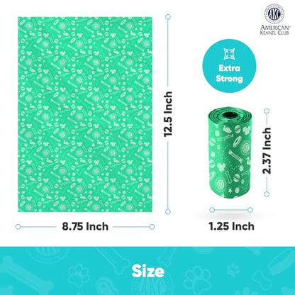 AKC Dog Poop Bags - Leak Proof Pet Waste Bags - 16 Refill Rolls - Lavender Scent - 240 Count (Toy Print) - color: 240 Count, style: Toy Print