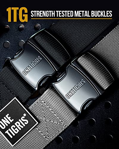 OneTigris Tactical Dog Harness with 5X Metal Buckle,Dog MOLLE Vest with Handle,No Pulling Front Clip,Hook and Loop Panel for Dog Custom Patch (XL, Grey) - color: Grey, size: XL