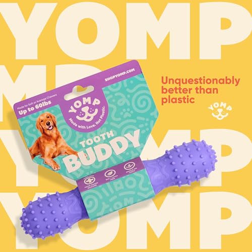 Yomp ToothBuddy Dog Dental Chew Toy – Teething and Chewing Toy for Puppies and Teething Dogs – Pet-Safe, Non-Toxic Silicone Dog Bone