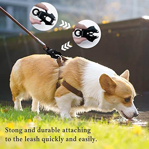 2 Pcs Frog Clip Dog Leash Clasp 360 Degree Swivel Clip Heavy Duty Quick Release and Locking Dog Leash Buckle for Linking Pet Collar (Small) - size: Small