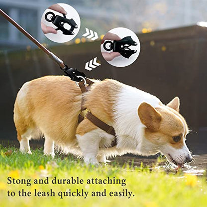 2 Pcs Frog Clip Dog Leash Clasp 360 Degree Swivel Clip Heavy Duty Quick Release and Locking Dog Leash Buckle for Linking Pet Collar (Small) - size: Small