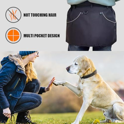 Dog Trainer Apron with Multi Pockets and Waist Strap Adjustable Dog Training Pant Waterproof Dog Training Shorts Dog Handler Clothing for Outdoor Training Activities Black XL - color: Black-XL