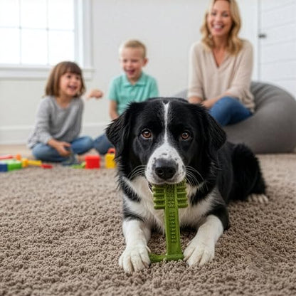 SPOT Bam-Bones Plus Toothbrush Dog Chew Toy for Medium Dogs 30-60 lbs, Bamboo & Nylon Dental Chew with Mint & Baking Soda, T-Bone Shape for Moderate to Heavy Chewers, 6 Inch - size: 6 Inch (Pack of 1)