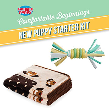 SmartPetLove Original Snuggle Puppy Essentials Starter Kit - Heartbeat Puppy for Dogs - Calming Aid with 3 Heat Packs, Puppy Teething Toy, Dog Chew Toy and Dog Blanket - color: Neutral