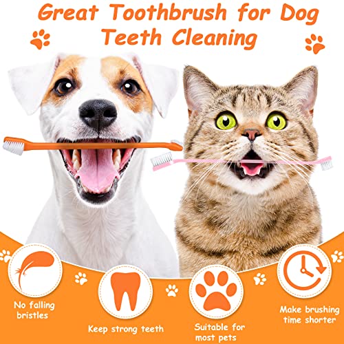 Honeydak Dog Toothbrush Bulk Dual Headed Dental Brushes Dogs Tooth Brushing Kit Long Handle Pet Tooth Brush for Puppy Large Small Cats and Most Pets Teeth Cleaning Dental Supplies(70 Pcs,Colorful) - color: Colorful