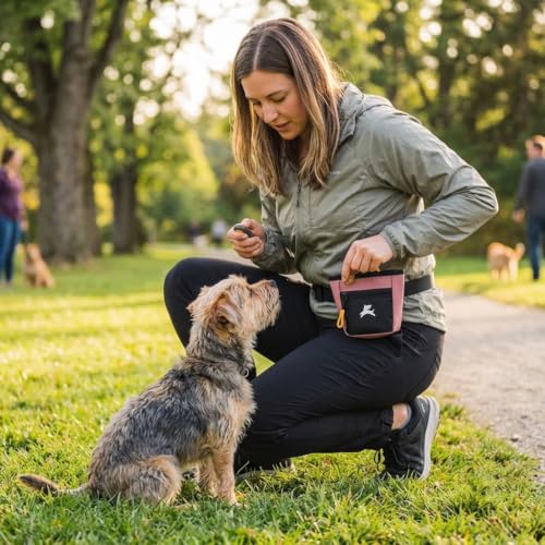 OllyDog, Goodie Treat Bag, Dog Treat Training Pouch | Magnetic Closure | 3 Ways to Wear | Hands-Free Waist Belt | Water-Resistant Recycled Vegan Fabric (Desert) - color: Desert