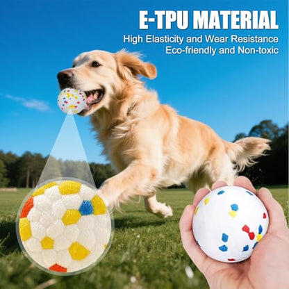 Etpu Dog Tennis Balls - Durable Bouncy chew Toys for Small Medium and Large, Interactive Fetch Training, Squeaky Tennis Balls for Aggressive Chewers, Water Resistant Dog Toys, 6 Pack (7cm White) - size: 6 Pack – 7cm White