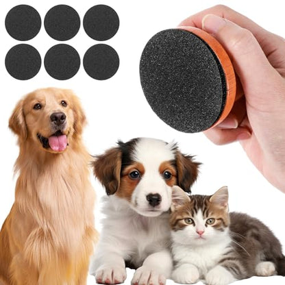CIATBYYJ Dog Nail File with 6Pcs Replaceable Filing Disc, Dog Scratch Board for Safe and Easy Nail Care, Dogs Nails Scratch Board Ensures Smooth and Healthy Nails for Dogs and Cats