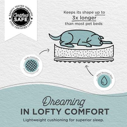 Best Friends by Sheri Patterned Lux Faux Fur Calming Donut Dog Bed, Gray, Medium, 30x30 - color: Patterned Lux Grey, style: Medium