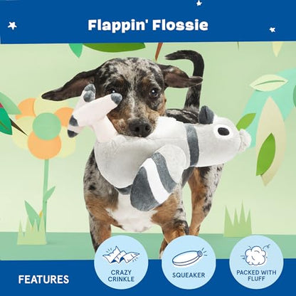BarkBox Flappin' Flossie Dog Toy | Plush Pigeon Toy with Squeaker, Crinkle & Fluffy Filling | Fun Squeak Toy for Dogs - color: Flappin Flossie