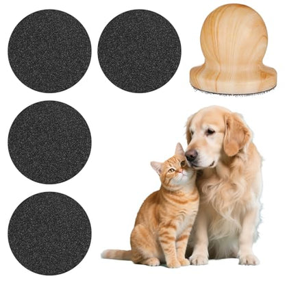 Dog Nail File Cats Scratch Pad Board Effective Grooming Trainning Claw Care Tool Smooth Healthy Safe Easy Nail Accessories with 4 Pcs Replaceable Filing Disc Sandpaper