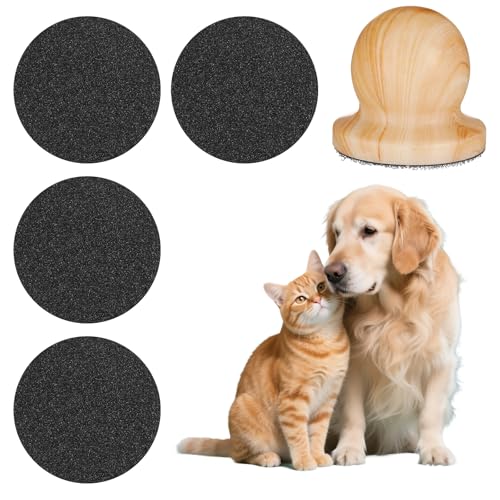 Dog Nail File Cats Scratch Pad Board Effective Grooming Trainning Claw Care Tool Smooth Healthy Safe Easy Nail Accessories with 4 Pcs Replaceable Filing Disc Sandpaper