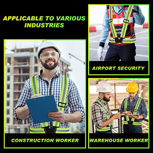 Hercicy 30 Pcs Reflective Vest High Visibility Safety Vests, Adjustable Running Gear Straps Lightweight Reflector for Construction (Yellow) - color: Yellow