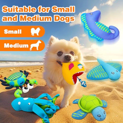 Squeaky Dog Toys, Floating Dog Toys for Indoor or Outward Play, Interactive Gifts for Small and Medium Dogs - Octopus - style: C-Octopus