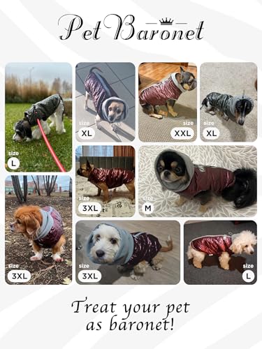 Adjustable Waterproof Dog Winter Coat with Reflective Strips, Insulated Fleece Lined Harness Hole Jacket for Cold Weather & Snow (Gray, XX-Large) - color: Gray, size: XXL:Chest 22'' , Length: 15.7''