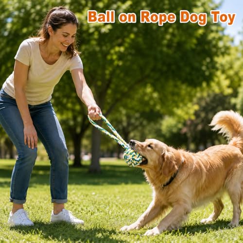 Aitmexcn Dog Rope Toys for Aggressive Chewers, 8 Pack Heavy Duty Natural Cotton Dog Chew Toys for Large & Medium Dogs, Tough Tug of War Dog Toys Teeth Cleaning,Boredom - size: 8 Pack-Large