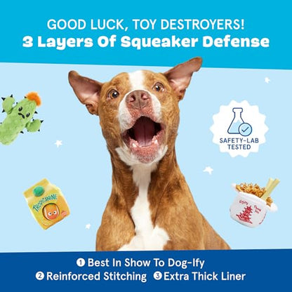 Barkbox Clown Fishing Around Plush Toy for Small Dogs – 2-Part Squeaky Toy with Treat-Hiding Fun – Perfect for Interactive Play and Mental Stimulation - color: Clown Fishing Around-Small