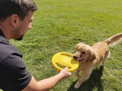 Soft Dog Flying Discs Beach Accessories, Float Outdoor Puppy Flyer Pull Loop Tug Disk Water Swimming Pool Lawn Yard Animal Activity Training Sports Gift- Upgrade Dog Fun Game Toys