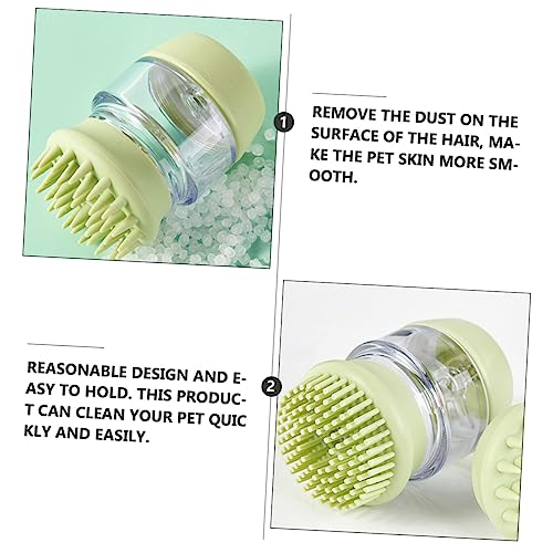 Yardwe Pet Shower Brush Silicone Shampoo Dispenser Scrubber for Dogs and Cats Dual Cleaning Modes Ergonomic Design for Easy Pet Bathing and Massaging