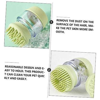 Yardwe Pet Shower Brush Silicone Shampoo Dispenser Scrubber for Dogs and Cats Dual Cleaning Modes Ergonomic Design for Easy Pet Bathing and Massaging