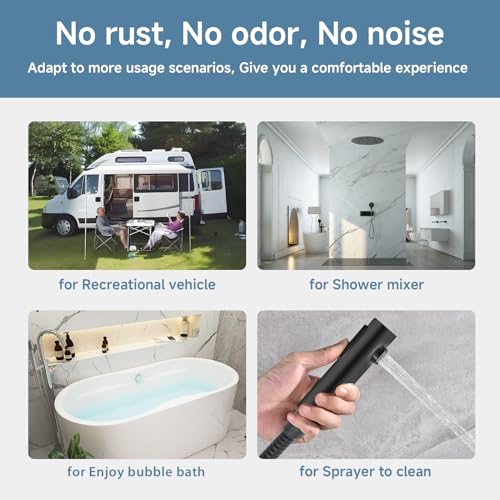 Black Shower Hose Replacement For Cleaning 304 Stainless Steel Shower Head Hoses 59 Inches High Pressure Bidet Hose Flexible Matte Black Extension Showerhead Hoses Extra Long - color: Black, size: 59 Inches