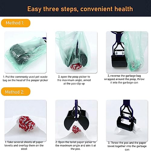 Pet Pooper Scooper Multipurpose Long Handle High Strength Folding Portable Dog Poop Scooper for Outdoor (Green)