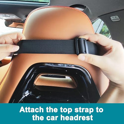 Vivifying Adjustable Replacement Dog Car Seat Belt, 26-46.5 Inches Nylon Headrest Strap with Zinc Alloy Buckle, Universal Dog Car Seat Accessory & Replacement Strap (Black)