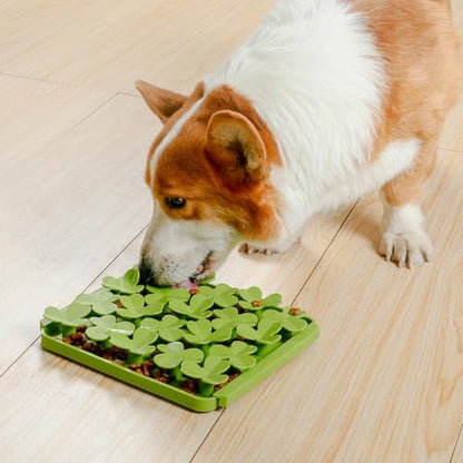Tall Tails Clover Foraging Mat for Dogs and Cats – Slow Pet Feeder Puzzle Mat for Easy & Engaging Feeding - color: Clover