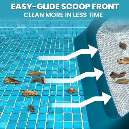 POOLWHALE Pool Skimmer Net - Upgrade Swimming Leaf Rake with Extra Wide Scoop Edge, Fine Mesh Nets for Pool Cleaning Leaves, Debris (Not Pole) - size: Diamond Pool Rake