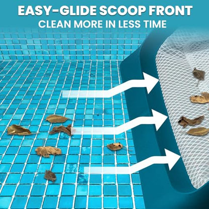 POOLWHALE Pool Skimmer Net - Upgrade Swimming Leaf Rake with Extra Wide Scoop Edge, Fine Mesh Nets for Pool Cleaning Leaves, Debris (Not Pole) - size: Diamond Pool Rake