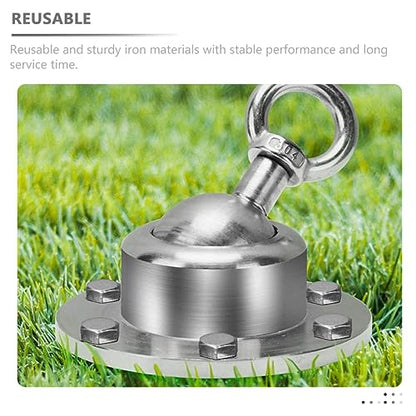 Happyyami 360-Degree Rotating Heavy Duty Tie Out Stake for Dogs and Cats Rust-Resistant Ground Anchor 10m Leash for Outdoor Use Portable Design