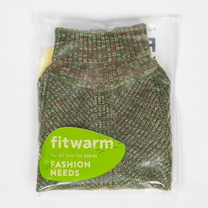 Fitwarm Knitted Turtleneck Dog Sweater, Thermal Dog Winter Clothes for Small Dogs Boy Girl, Holiday Pet Outfit, Heather Green, Small - color: Heather Green, size: Small