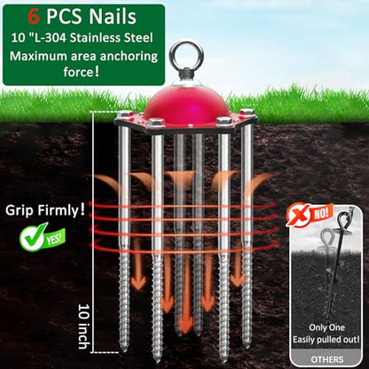 Dog Tie Out Cable and Stake for Yard,(up to 200lbs) 360°Swivel Dog Run Anchors- No Tangle,with 20FT Heavy Duty Tie Out Cable,Runner for Yard,Ideal for Outdoor Camping - size: dog stake Red/20ft/200lbs
