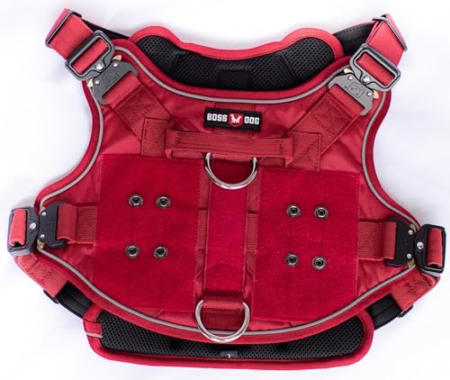 Boss Dog Tactical Harness, Red, Medium - color: Red, size: Medium