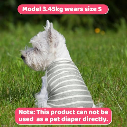 3 Pieces Reusable Female Dog Diapers with Adjustable Suspender Washable Doggy Sanitary Panties Dog Period Diapers Puppy Underwear Jumpsuits for Heat Cycle Female Doggie Pet(S) - size: S