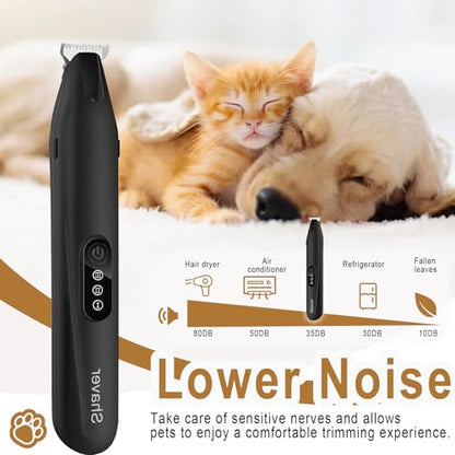 New Pet Precision Trimmer,Pet Dog Paw Trimmer with LED Light,3 Adjustable Speeds, Low Noise, for Trimming Paws, Eyes, Ears, Between Toes, USB Rechargeable