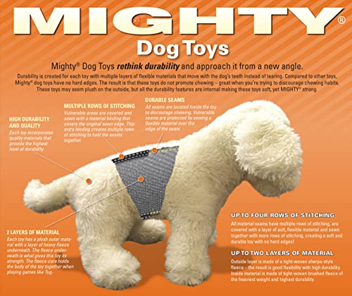 MIGHTY Tuffy Elephant Dog Toy | Ultra Durable Plush Toy with Multiple Layers & Reinforced Seams , Washable and Floats , Mighty® Construction - color: Grey Elephant