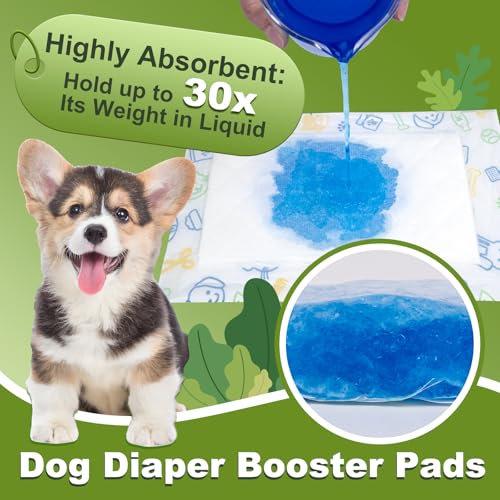 Dog Diaper Liners 100ct, Disposable Dog Diaper Pads Liner Female and Male Super Absorbent Doggie Period Diaper Inserts fit Most Puppy Diapers,Belly Band(Regular) - size: Regular