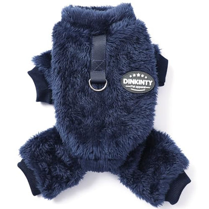 Dog Sweater for Small Dogs Fleece Dog Pjs Winter Warm Puppy Sweater Thermal Soft Stretchy Doggie XXS Doggie Clothes Outfits Cat Apparel (Navy Blue, XX-Small) - color: Navy Blue, size: XX-Small